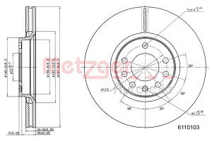 METZGER 6110103 - Bremsscheibe