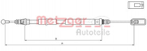 METZGER 10.4721 - Seilzug, Feststellbremse