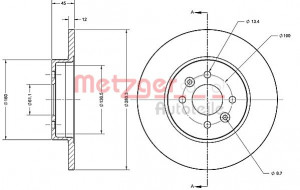 METZGER 6110321 - Bremsscheibe