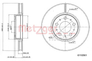 METZGER 6110561 - Bremsscheibe