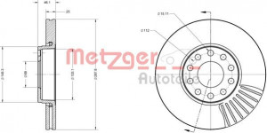 METZGER 6110080 - Bremsscheibe