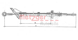 METZGER 1902.5 - Seilzug, Kupplungsbetätigung