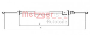 METZGER 10.6215 - Seilzug, Feststellbremse