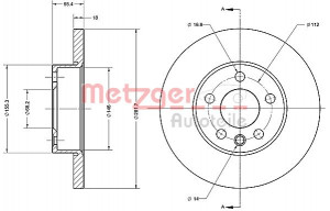METZGER 6110414 - Bremsscheibe