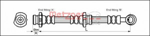 METZGER 4111992 - Bremsschlauch