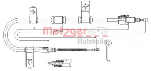 METZGER 17.2541 - Seilzug, Feststellbremse