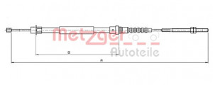 METZGER 10.6216 - Seilzug, Feststellbremse