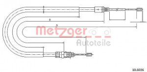 METZGER 10.6036 - Seilzug, Feststellbremse