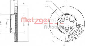 METZGER 6110114 - Bremsscheibe