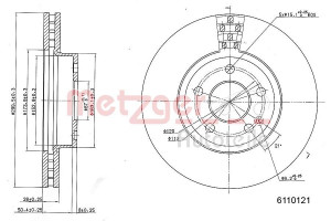 METZGER 6110121 - Bremsscheibe