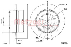 METZGER 6110064 - Bremsscheibe