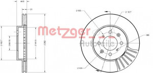 METZGER 6110128 - Bremsscheibe