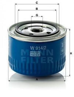 MANN-FILTER W914/2 - Ölfilter