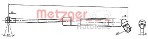 METZGER 2110331 - Gasfeder, Koffer-/Laderaum