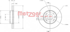 METZGER 6110257 - Bremsscheibe