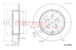 METZGER 6110258 - Bremsscheibe