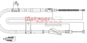 METZGER 17.2515 - Seilzug, Feststellbremse