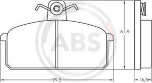 A.B.S. 36146 - Bremsbelagsatz, Scheibenbremse