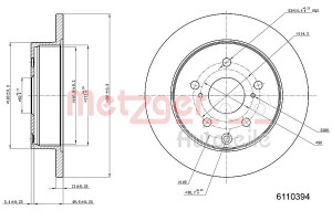 METZGER 6110394 - Bremsscheibe