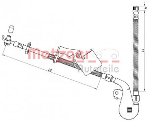METZGER 4110808 - Bremsschlauch