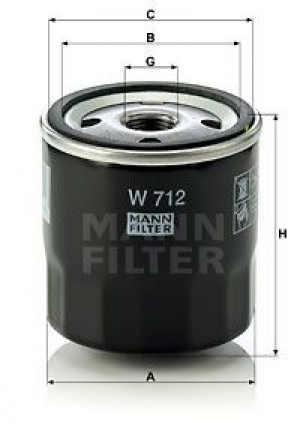 MANN-FILTER W712 - Ölfilter