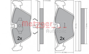 METZGER 1170643 - Bremsbelagsatz, Scheibenbremse