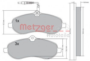 METZGER 1170228 - Bremsbelagsatz, Scheibenbremse