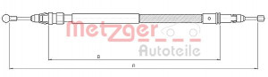 METZGER 10.4738 - Seilzug, Feststellbremse