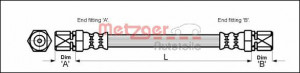 METZGER 4110601 - Bremsschlauch