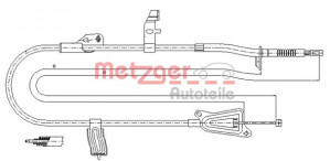 METZGER 17.0247 - Seilzug, Feststellbremse