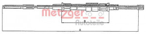 METZGER 10.7402 - Seilzug, Feststellbremse