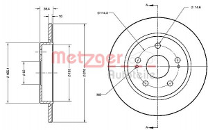 METZGER 6110234 - Bremsscheibe