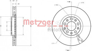 METZGER 6110519 - Bremsscheibe