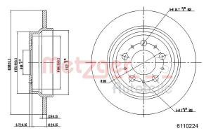 METZGER 6110224 - Bremsscheibe