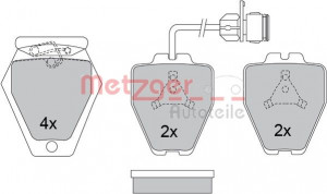 METZGER 1170280 - Bremsbelagsatz, Scheibenbremse