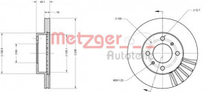 METZGER 6110143 - Bremsscheibe