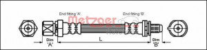METZGER 4114730 - Bremsschlauch