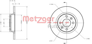 METZGER 6110170 - Bremsscheibe