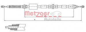 METZGER 11.5511 - Seilzug, Feststellbremse