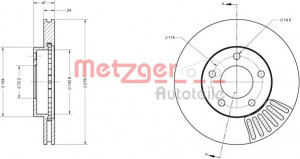 METZGER 6110421 - Bremsscheibe