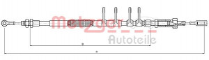 METZGER 10.4742 - Seilzug, Feststellbremse