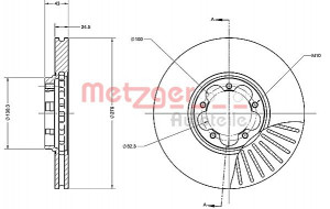 METZGER 6110314 - Bremsscheibe