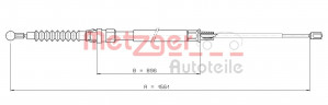 METZGER 10.7627 - Seilzug, Feststellbremse