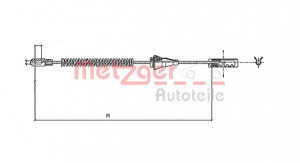 METZGER 11.5934 - Seilzug, Feststellbremse