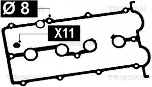 TRISCAN 515-4056 - Dichtungssatz, Zylinderkopfhaube