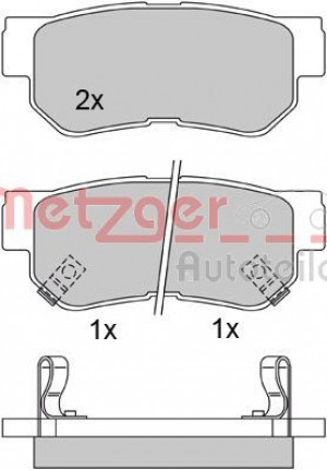 METZGER 1170119 - Bremsbelagsatz, Scheibenbremse