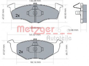 METZGER 1170072 - Bremsbelagsatz, Scheibenbremse