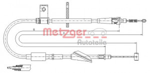 METZGER 11.5746 - Seilzug, Feststellbremse