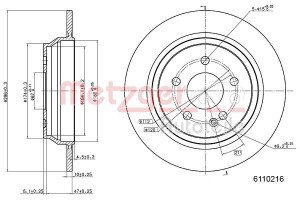 METZGER 6110126 - Bremsscheibe
