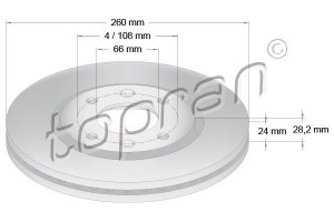 TOPRAN 720244 - Bremsscheibe